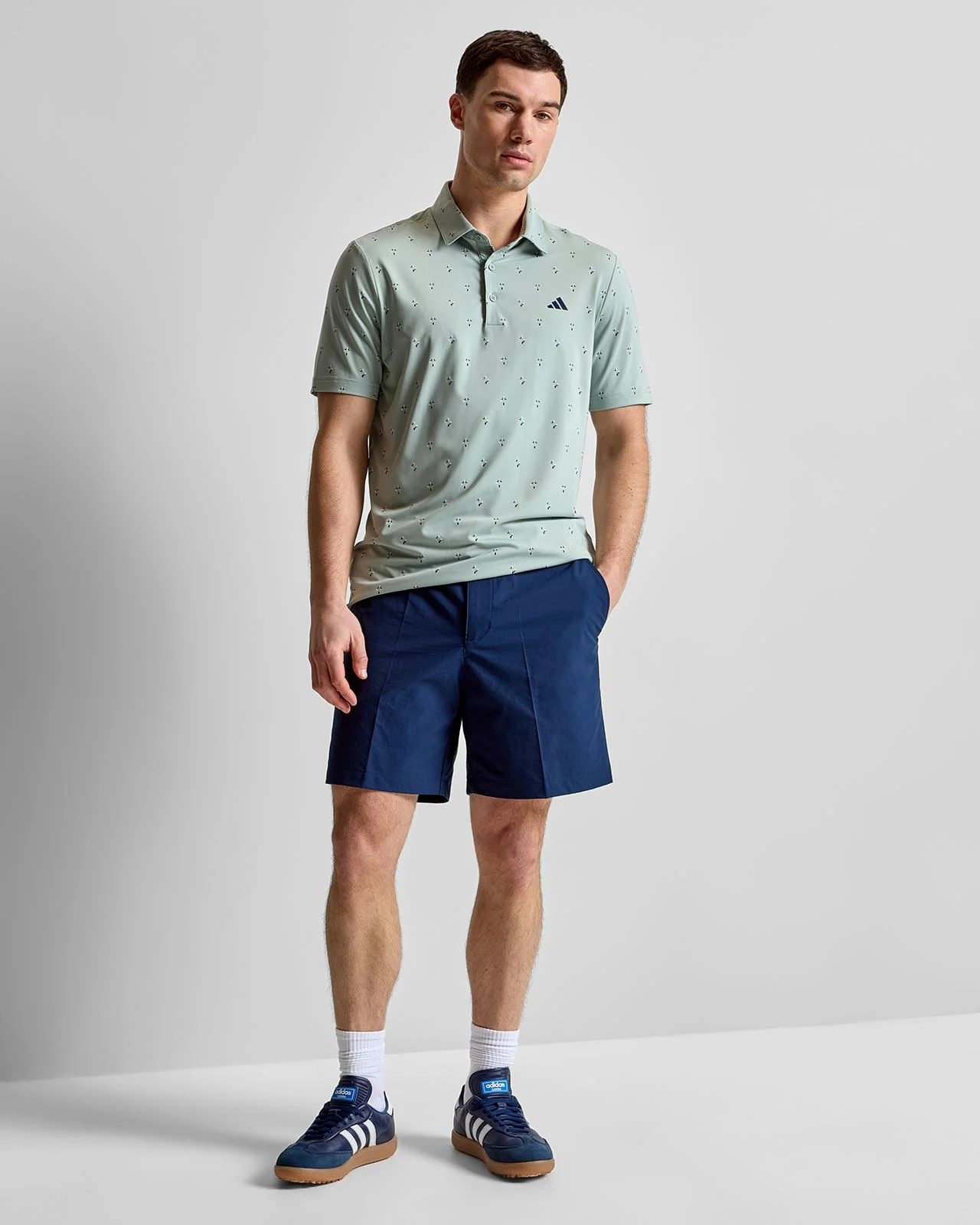 Ultimate365 Essence Print Climacool Polo Wonder Sage - Image 3