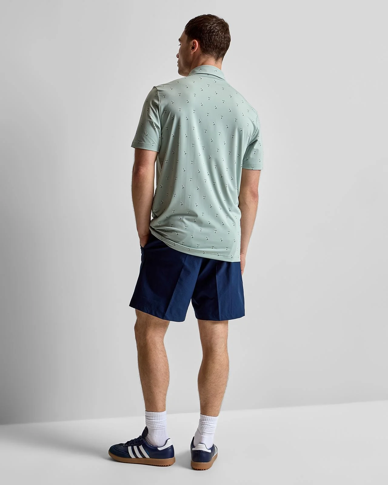 Ultimate365 Essence Print Climacool Polo Wonder Sage - Image 4