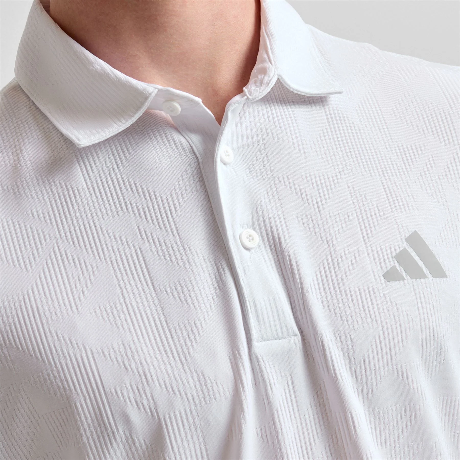 Ultimate365 Jacquard Climacool Polo White - Image 5