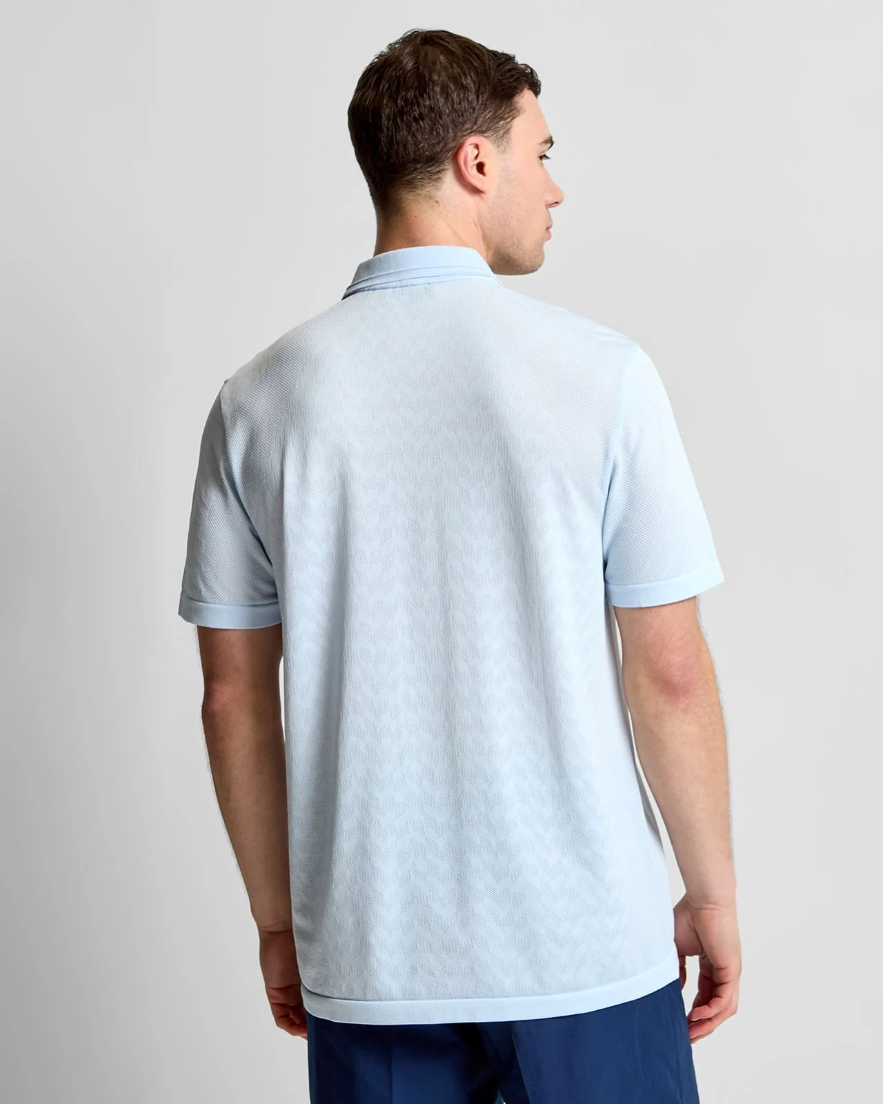 Ultimate365 Seamless Polo Crystal Sky/Dusky Petrol/White - Image 2