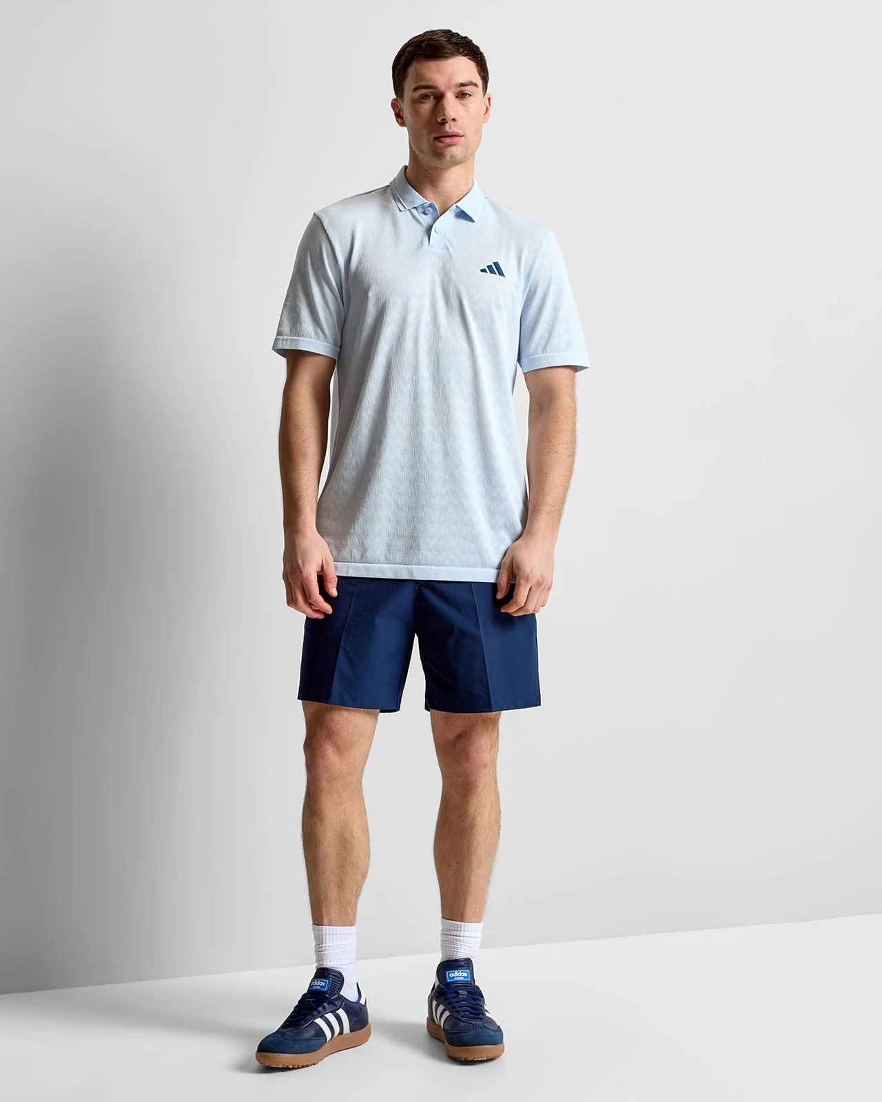 Ultimate365 Seamless Polo Crystal Sky/Dusky Petrol/White - Image 3
