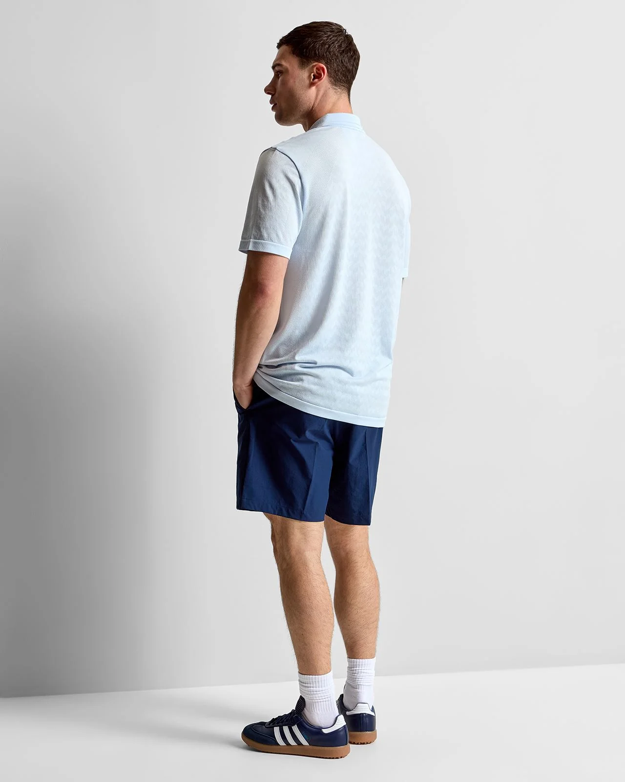 Ultimate365 Seamless Polo Crystal Sky/Dusky Petrol/White - Image 4