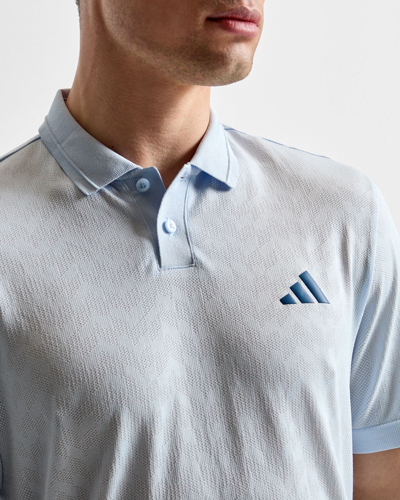 Ultimate365 Seamless Polo Crystal Sky/Dusky Petrol/White - Image 5