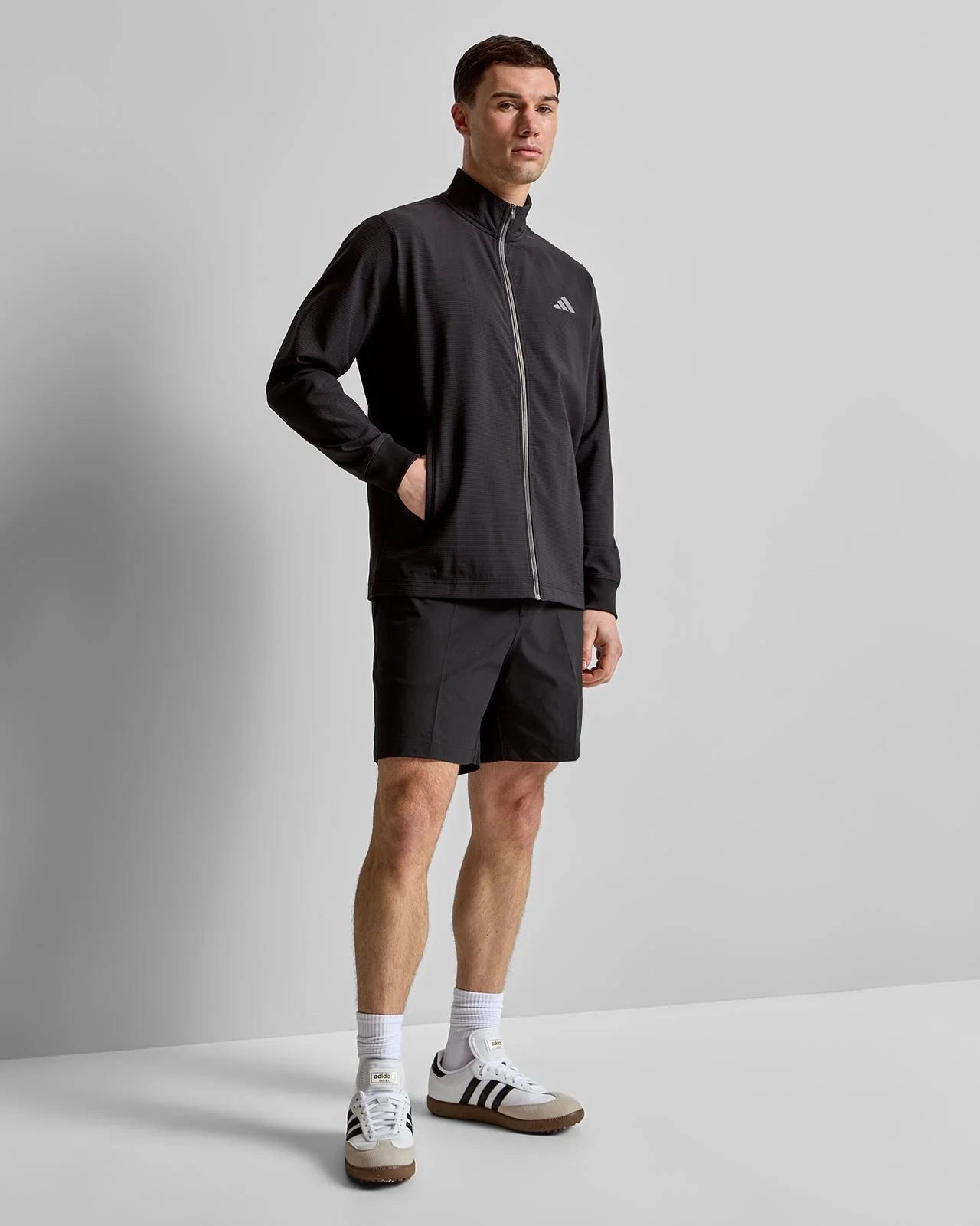 Ultimate365 Textured Woven Full Zip Mid Layer Black - Image 3