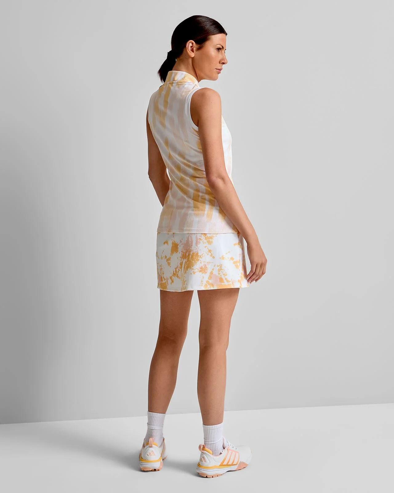 Ultimate365 Tour Printed SL Polo Semi Ice Tangerine - Image 4