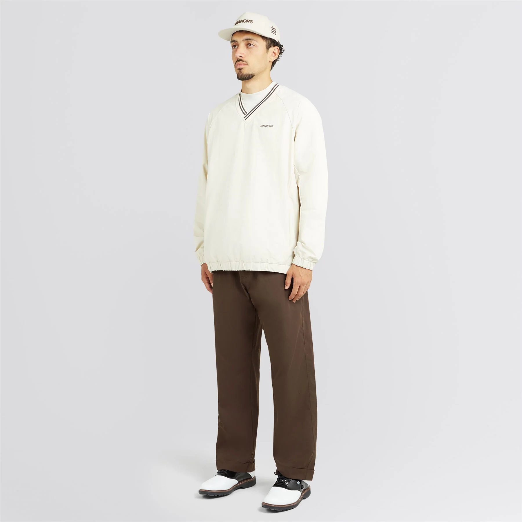 V-Neck Pullover Windbreaker Ivory - Image 3