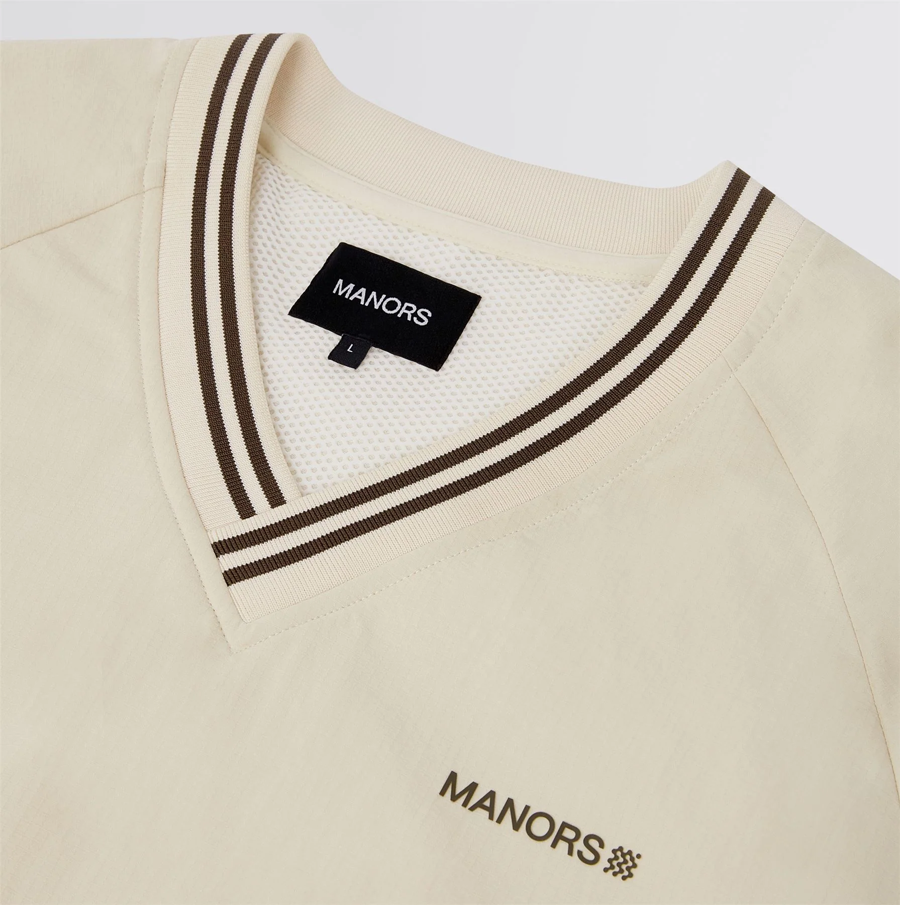 V-Neck Pullover Windbreaker Ivory - Image 6