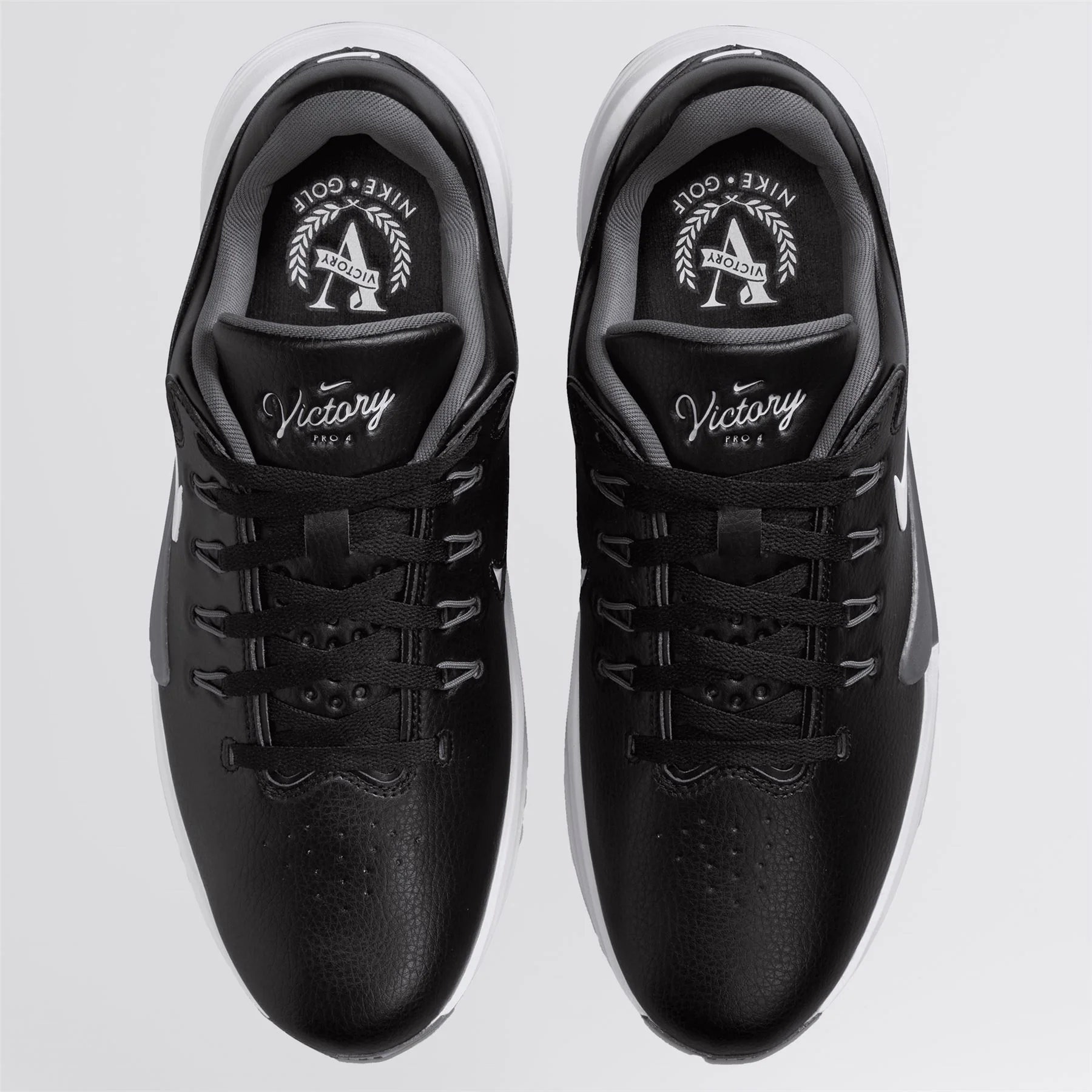 Victory Pro 4 Spiked Golf Shoes Black/White/Iron Grey - Image 5