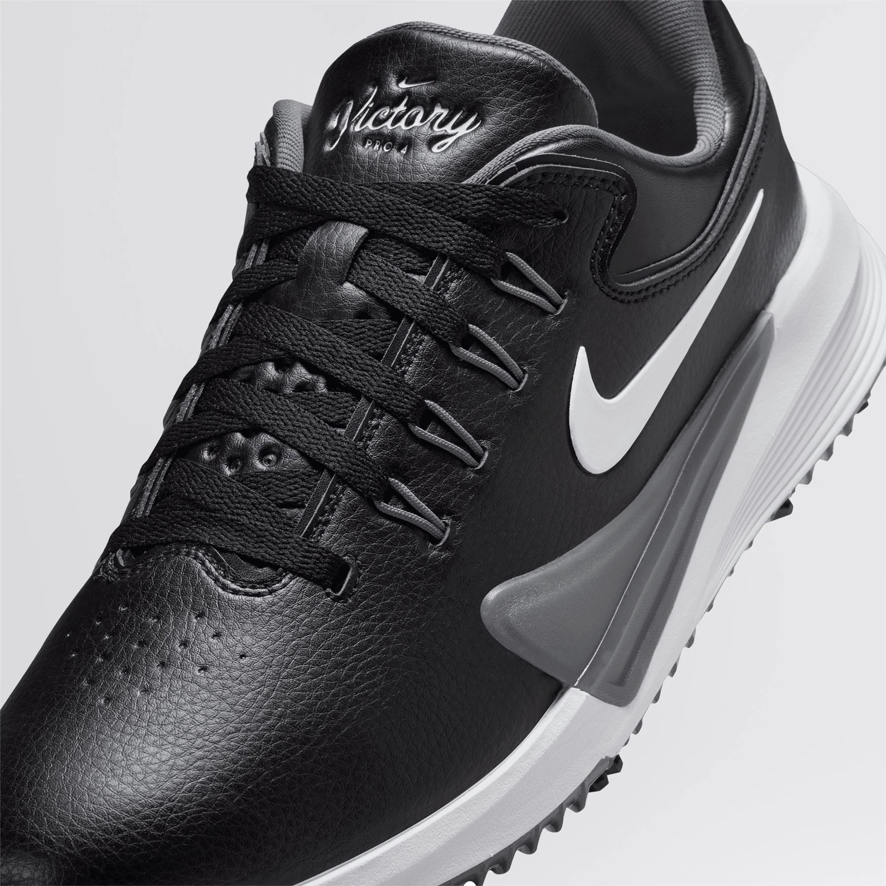 Victory Pro 4 Spiked Golf Shoes Black/White/Iron Grey - Image 7