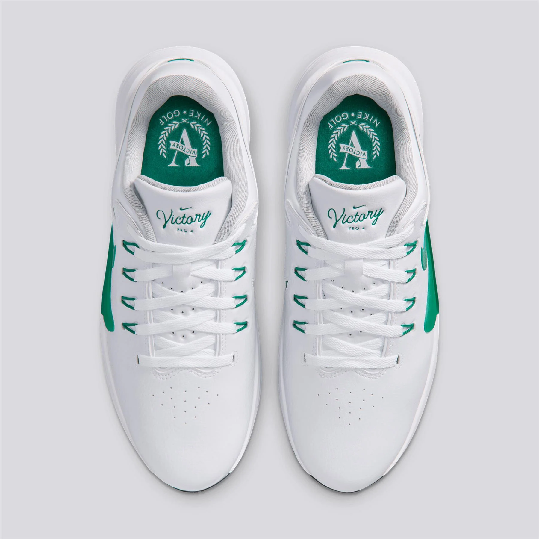 Victory Pro 4 Spiked Golf Shoes White/Black Malachite - Image 6