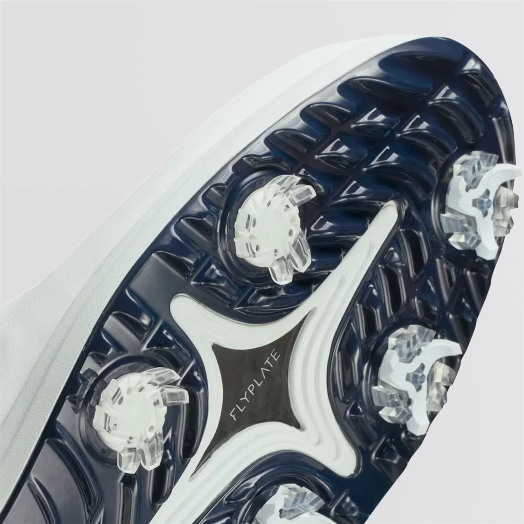 Victory Tour 4 Spiked Golf Shoes Summit White/Metallic Silver/Court Blue - Image 6