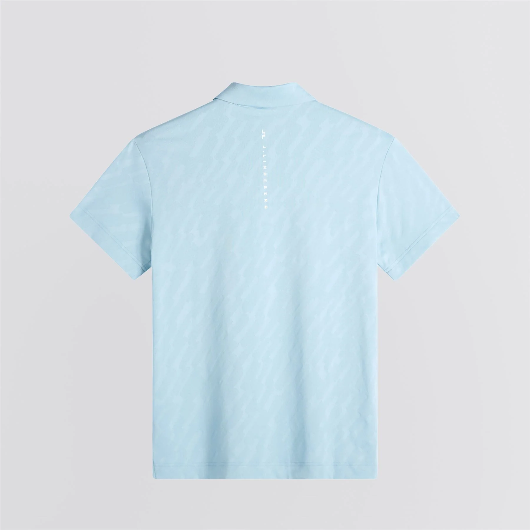 Wilhelm Mesh Jacquard Polo Forget-Me-Not - Image 7