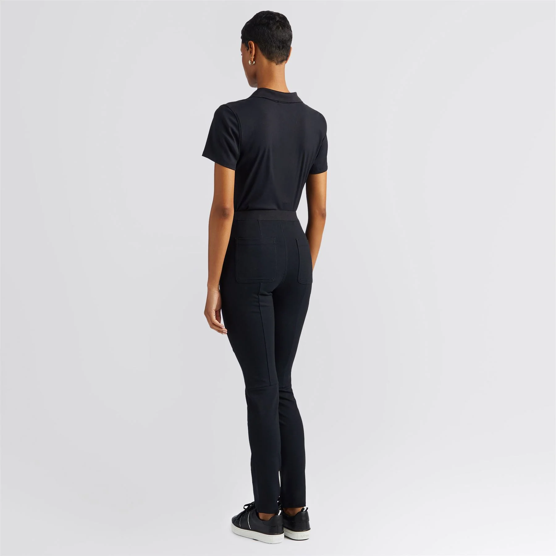 Ribbed Tech Nylon Polo Onyx - Image 4