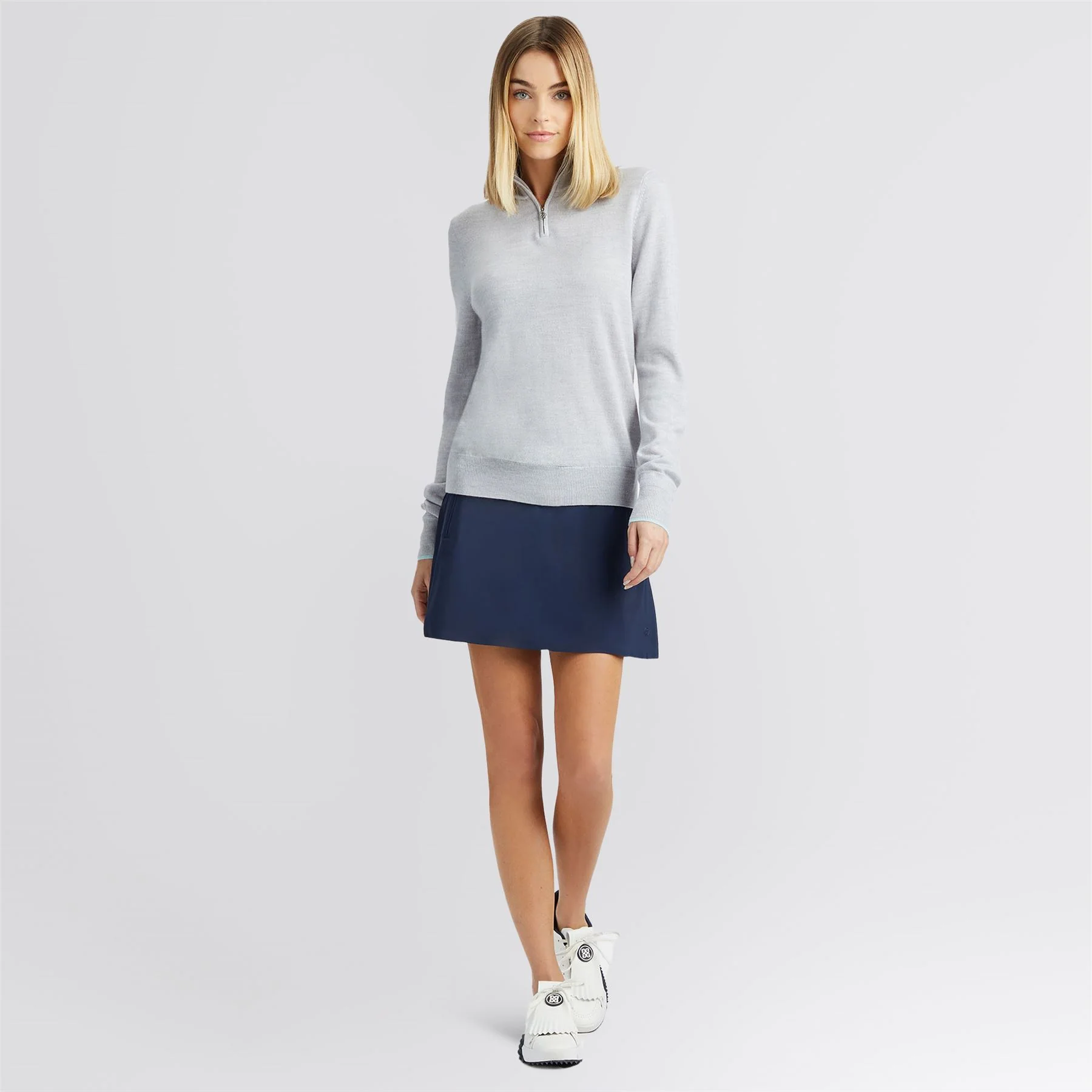 Silky Tech Nylon A-Line Skort Twilight - Image 3