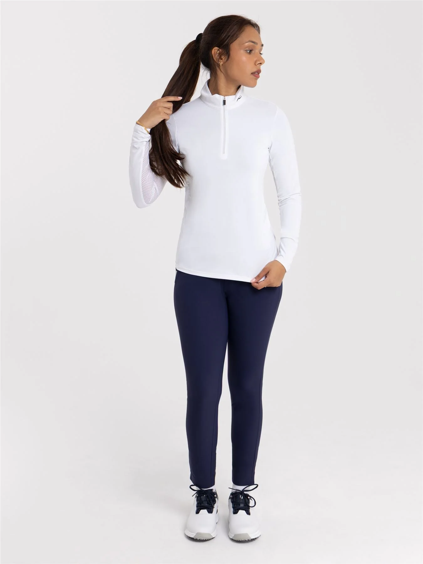 Womens Sunshine Sport Half Zip White - Image 2