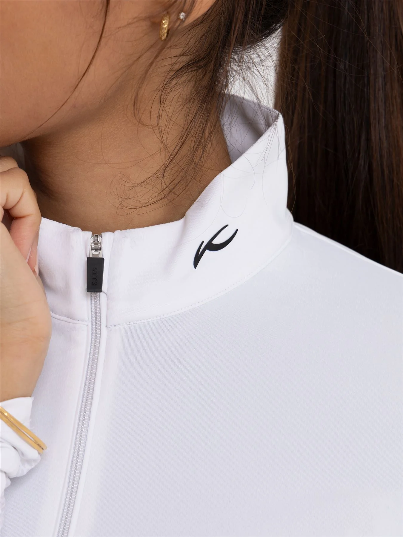 Womens Sunshine Sport Half Zip White - Image 5