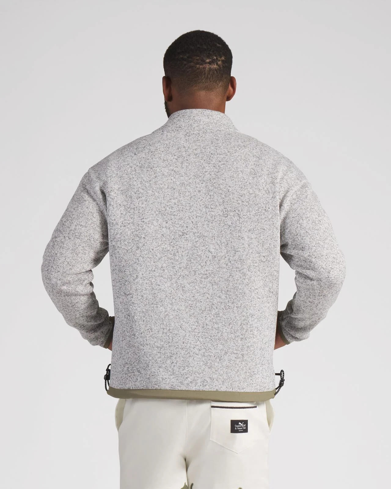 x GGNC Quarter Zip Warm White Heather - Image 2