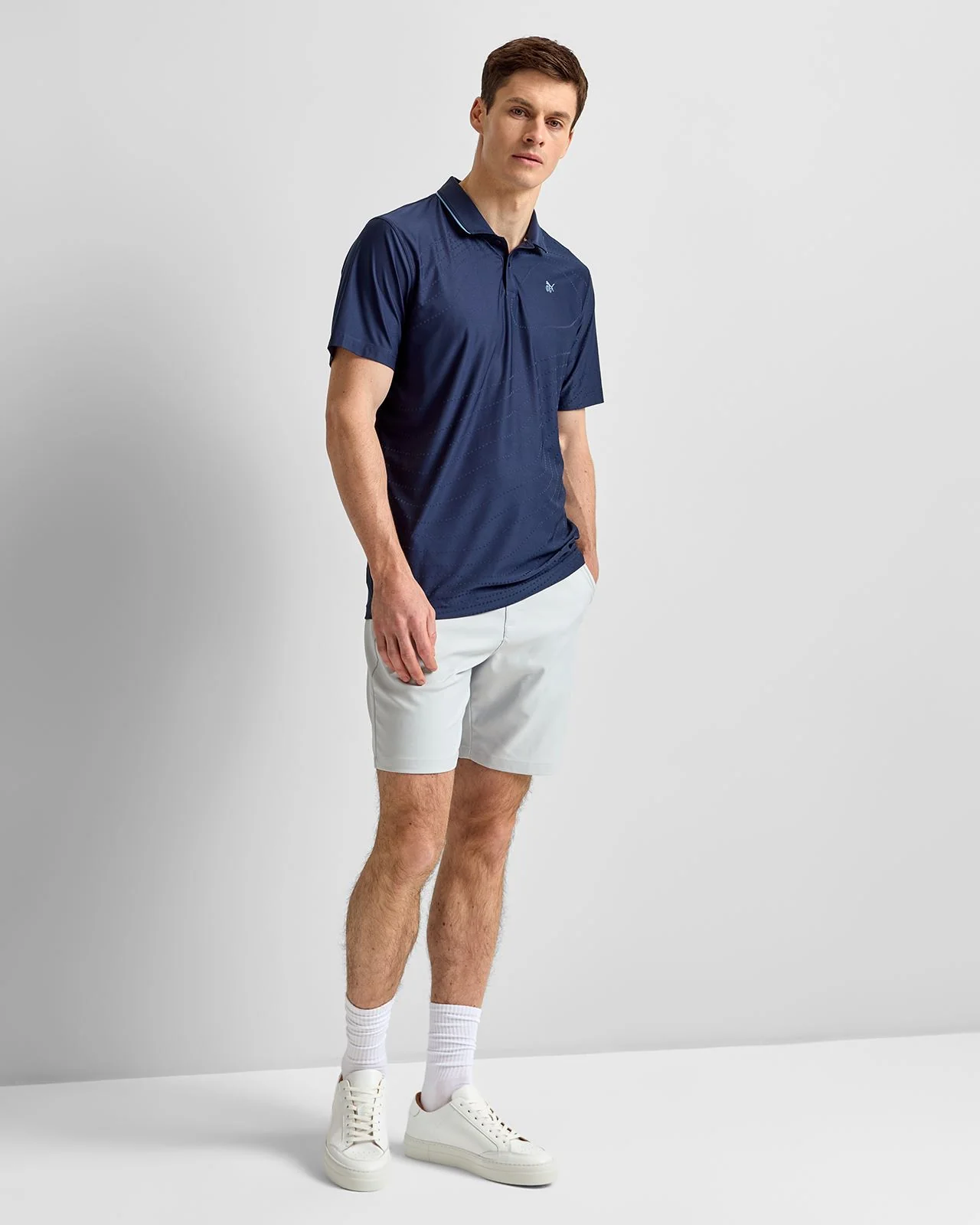 x RC Jacquard Polo Deep Navy - Image 3