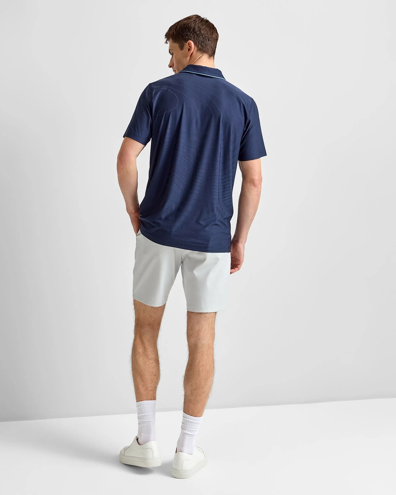x RC Jacquard Polo Deep Navy - Image 4