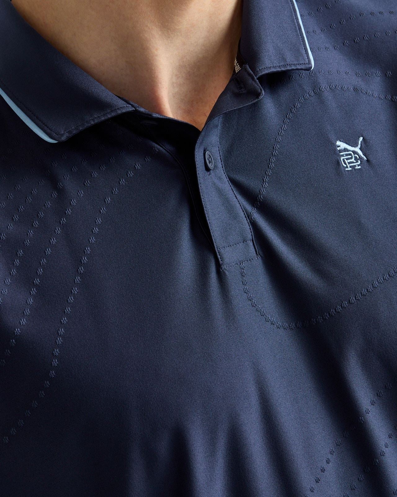 x RC Jacquard Polo Deep Navy - Image 7